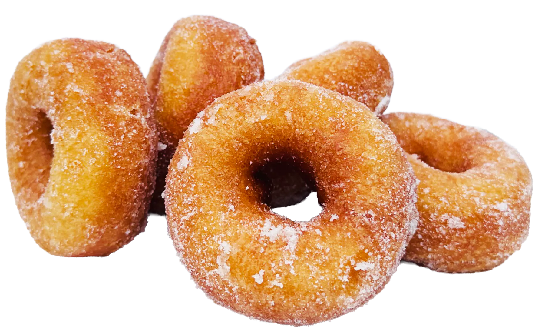 Freshly prepared sugar donuts