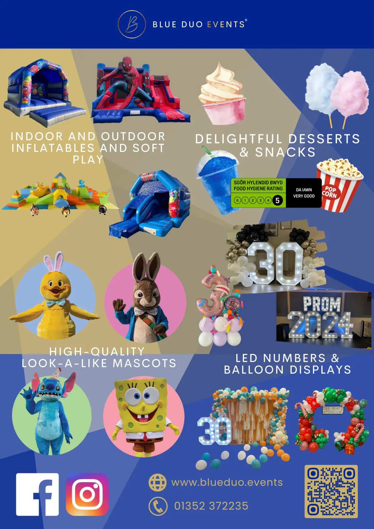 Blue Duo Events services poster